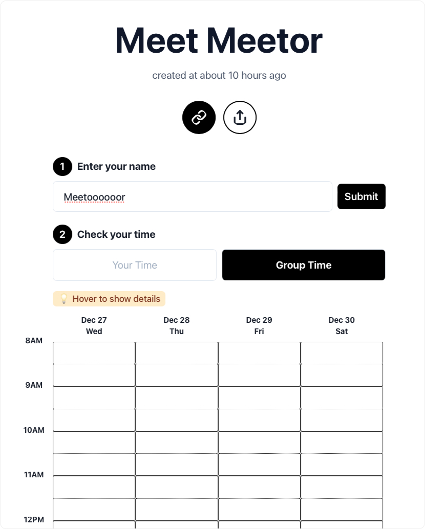 How to use Meetor step 3